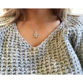 Personalised Pet Silhouette Engraved Necklace Solid Silver